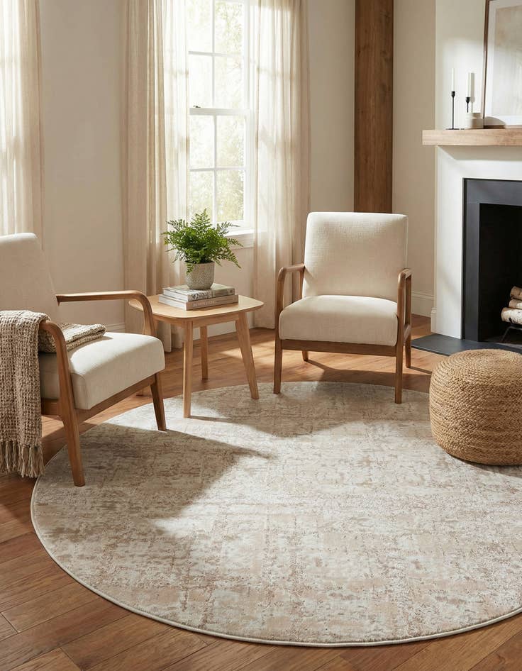 Detail image of Jill Zarin 5' 3 x 5' 3 Uptown Lexington Avenue Round Rug