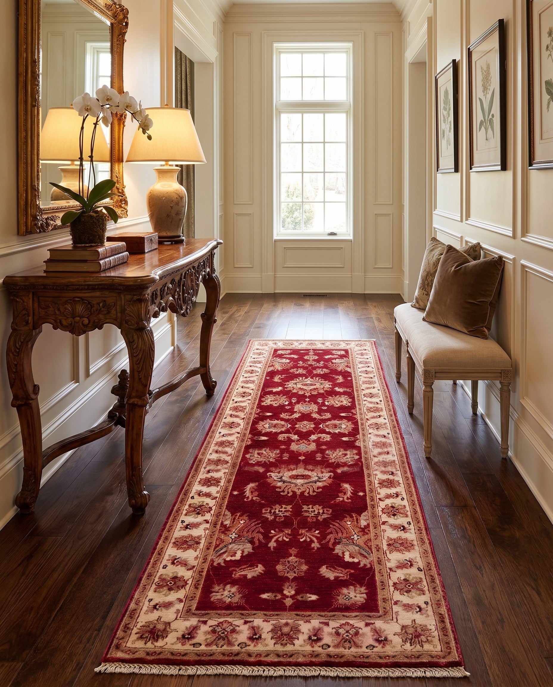 2' 9 x 8' 8 Hand Knotted Ariana Ziegler Runner Rug