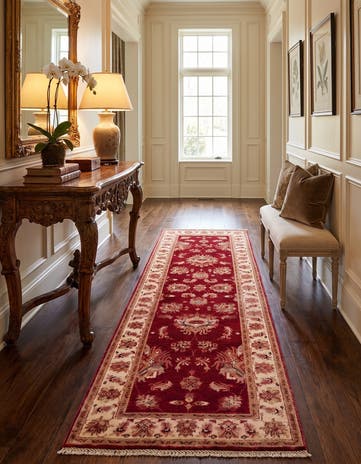 2' 9 x 8' 8 Hand Knotted Ariana Ziegler Runner Rug