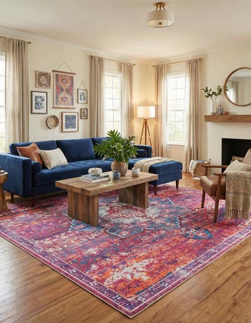 10' 6 x 10' 6 Washable Francesca Square Rug