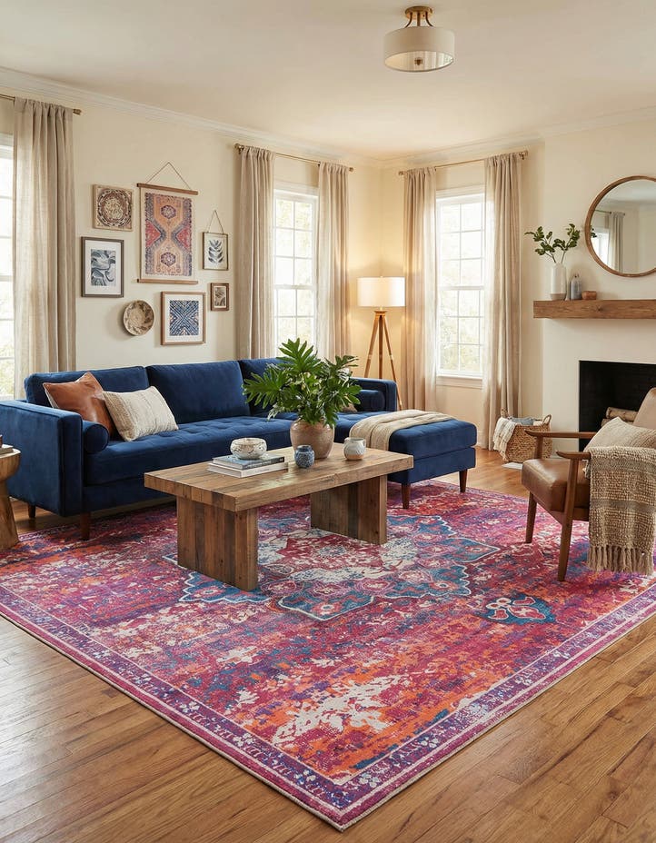 10' 6 x 10' 6 Washable Francesca Square Rug