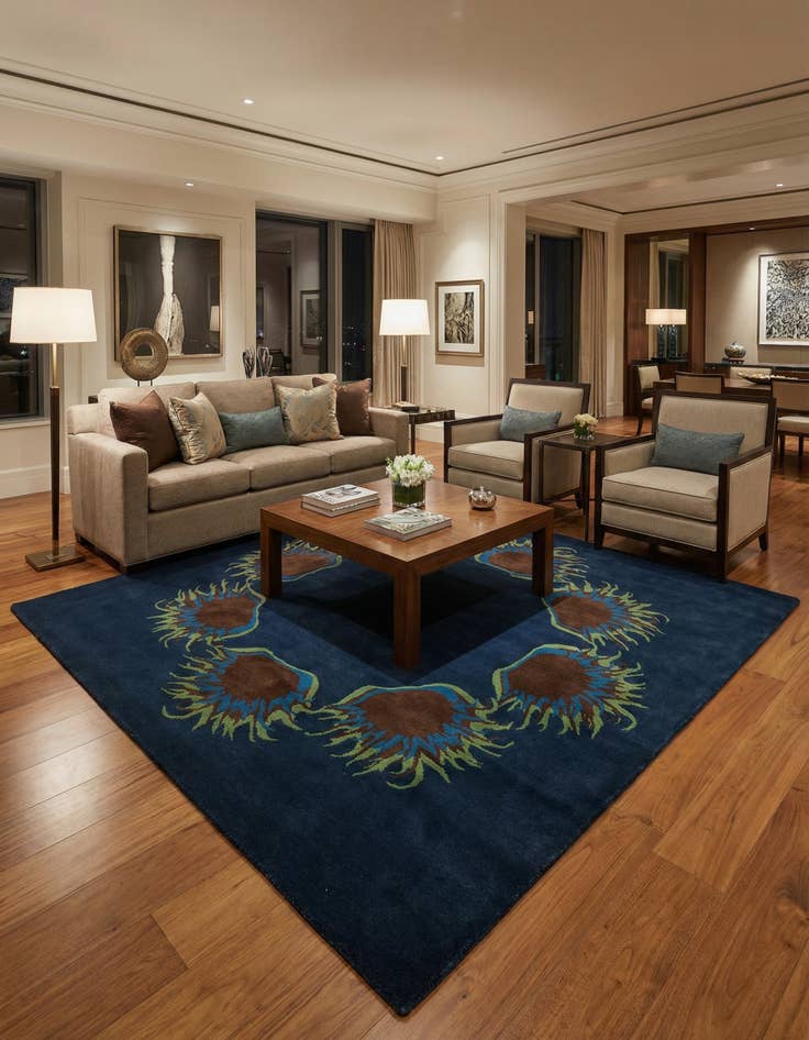 Detail image of 7' 6 x 7' 7 Agra Square Rug