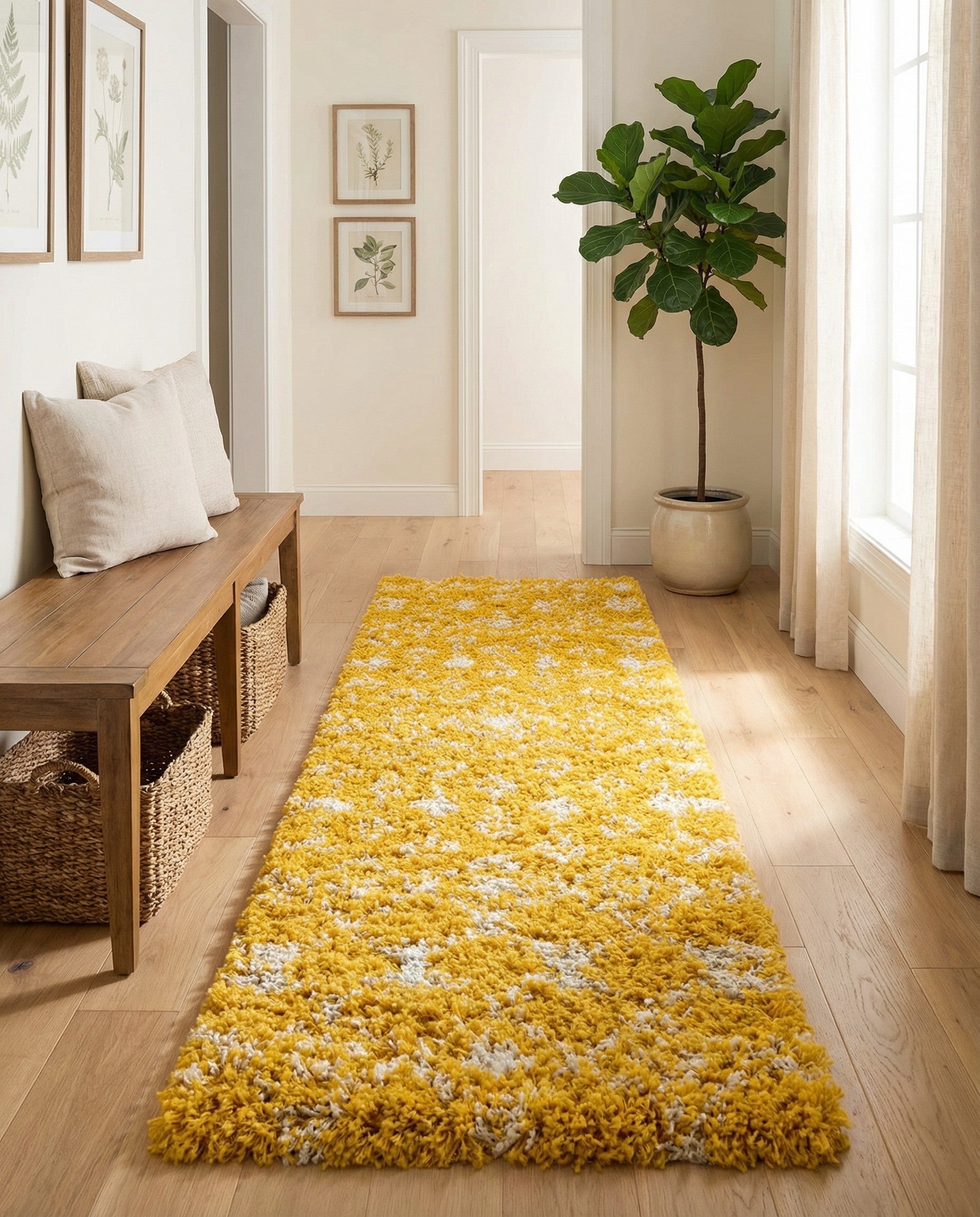 Primary image 2' 7 x 12' Moroccan Trellis Shag Runner Rug