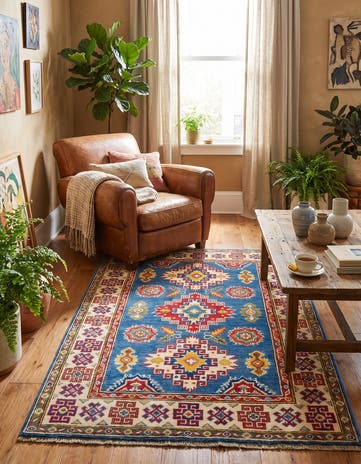 3' 4 x 5' Hand Knotted Kazak Rug