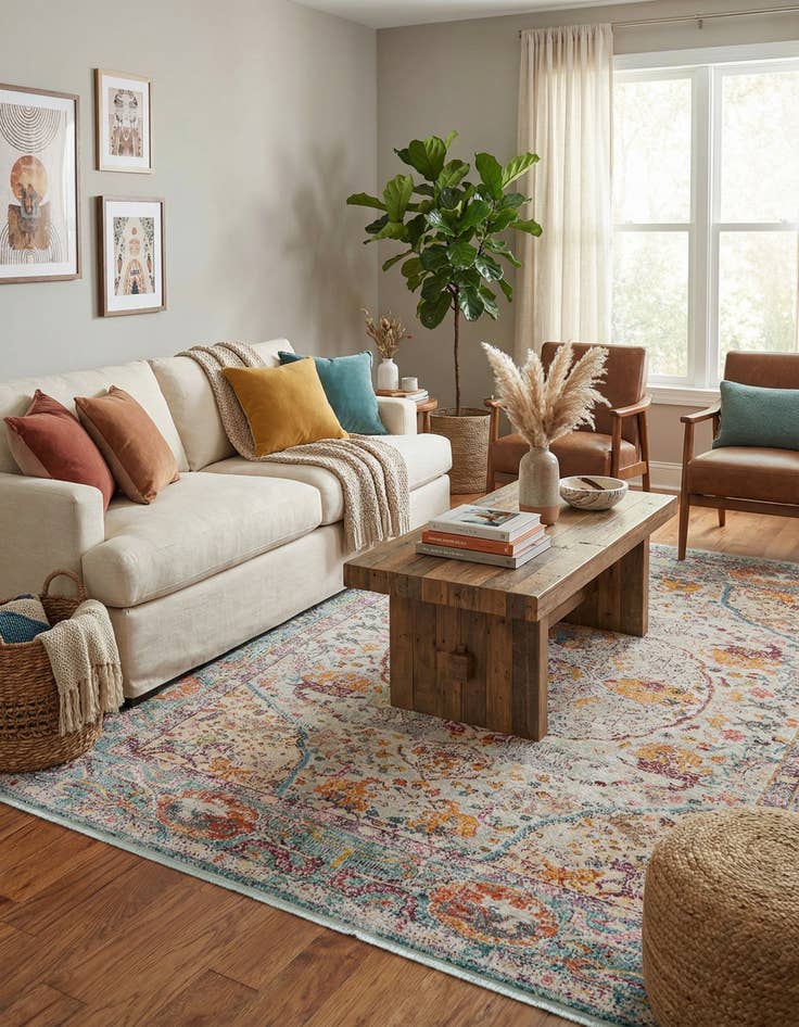 Detail image of 8' x 8' Santiago Square Rug