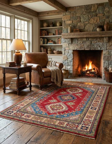 4' 1 x 6' Hand Knotted Kazak Rug
