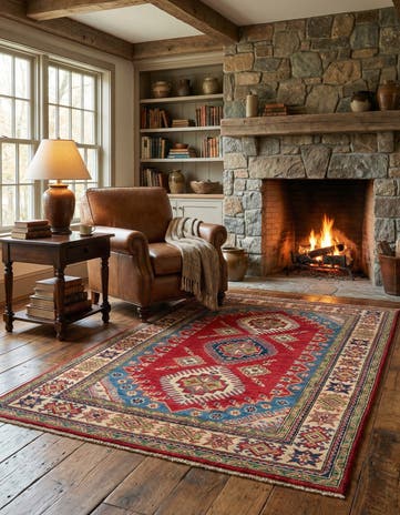 4' 1 x 6' Hand Knotted Kazak Rug