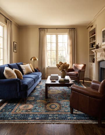 5' 1 x 6' 11 Hand Knotted Mamluk Ziegler Rug