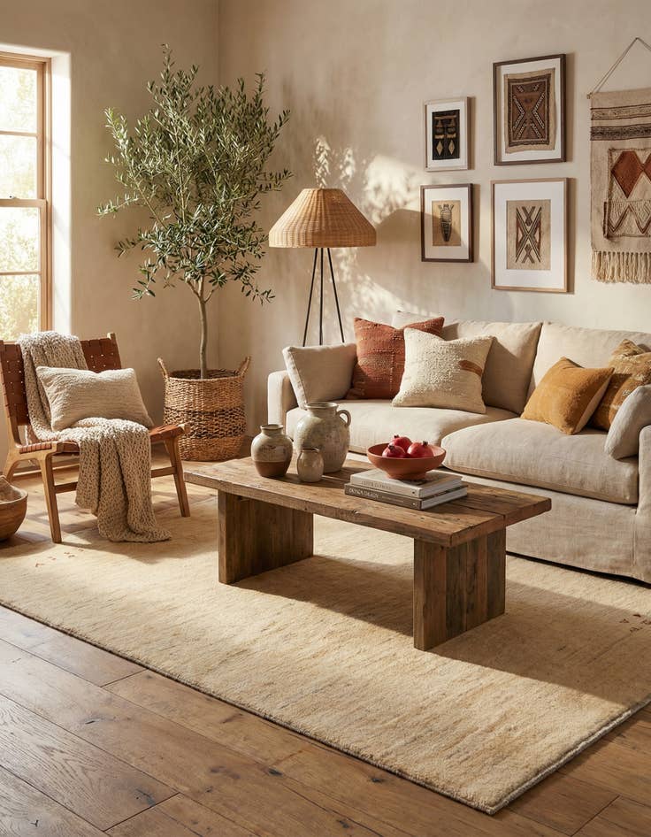 Detail image of 4' 10 x 6' 9 Hand Knotted Gabbeh Shouli Persian Wool Rug