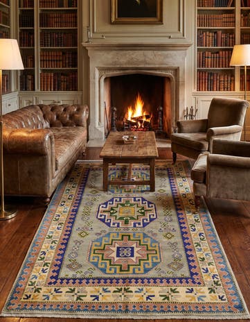 5' 9 x 8' 1 Hand Knotted Kazak Rug