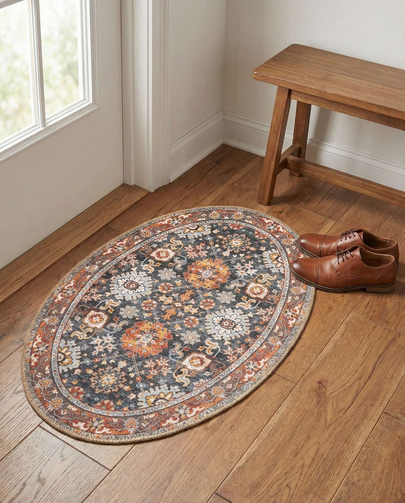 60cm x 95cm Waschbar Timeless Oval Teppich