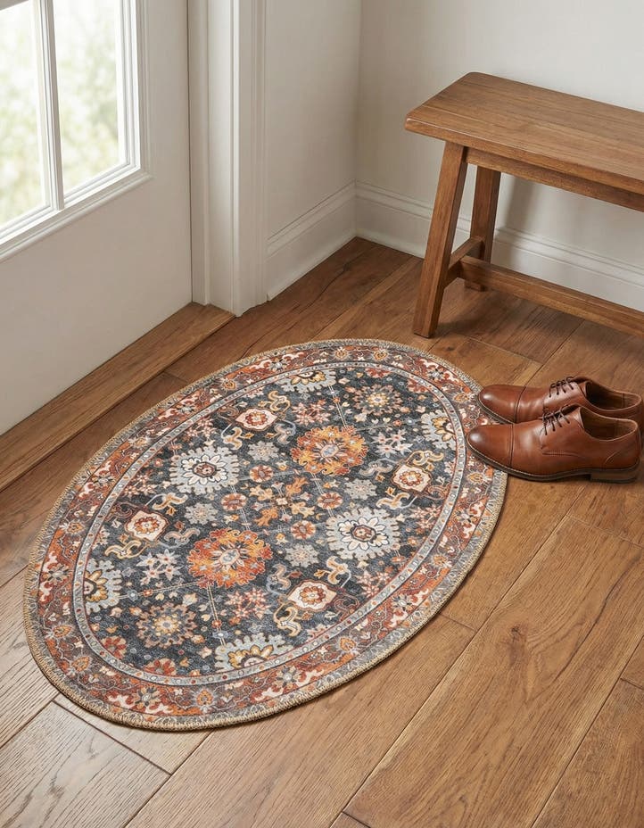 2' x 3' 1 Washable Timeless Oval Rug