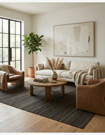 4' 11 x 6' 4 Hand Woven Kilim Modern Wool Rug