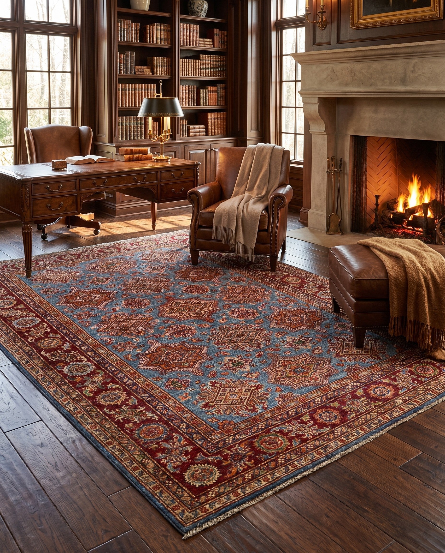 5' 7 x 8' Hand Knotted Kazak Rug