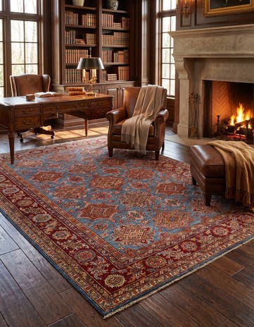 5' 7 x 8' Hand Knotted Kazak Rug