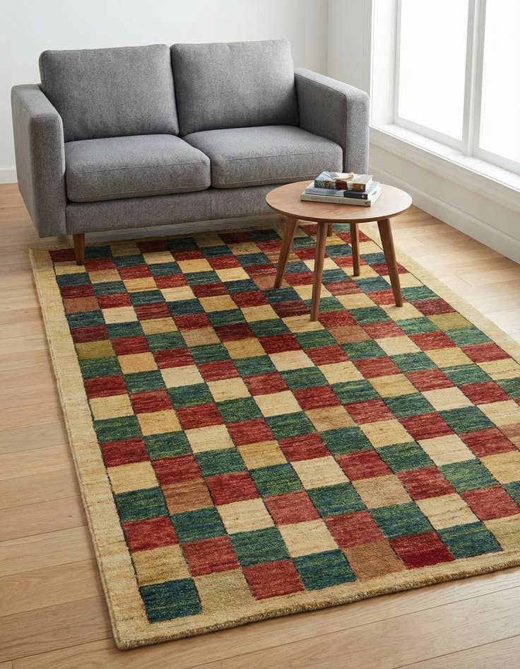 Detail image of 3' 10 x 6' Hand Knotted Modern Ziegler Oriental Rug