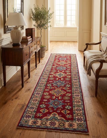 2' 7 x 9' 9 Hand Knotted Kazak Runner Rug