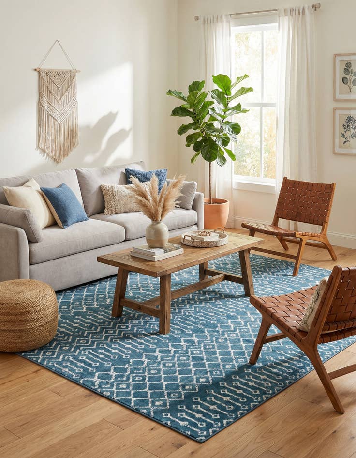 Detail image of 7' 10 x 10' Kasbah Trellis Rug