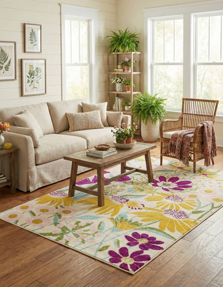 Detail image of  5' 3 x 8' Bloom Rug