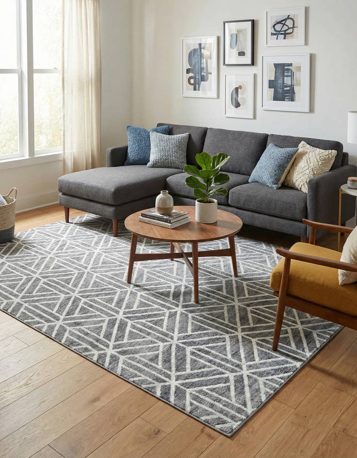 Detail image of 8' x 10' Lattice Trellis Rug