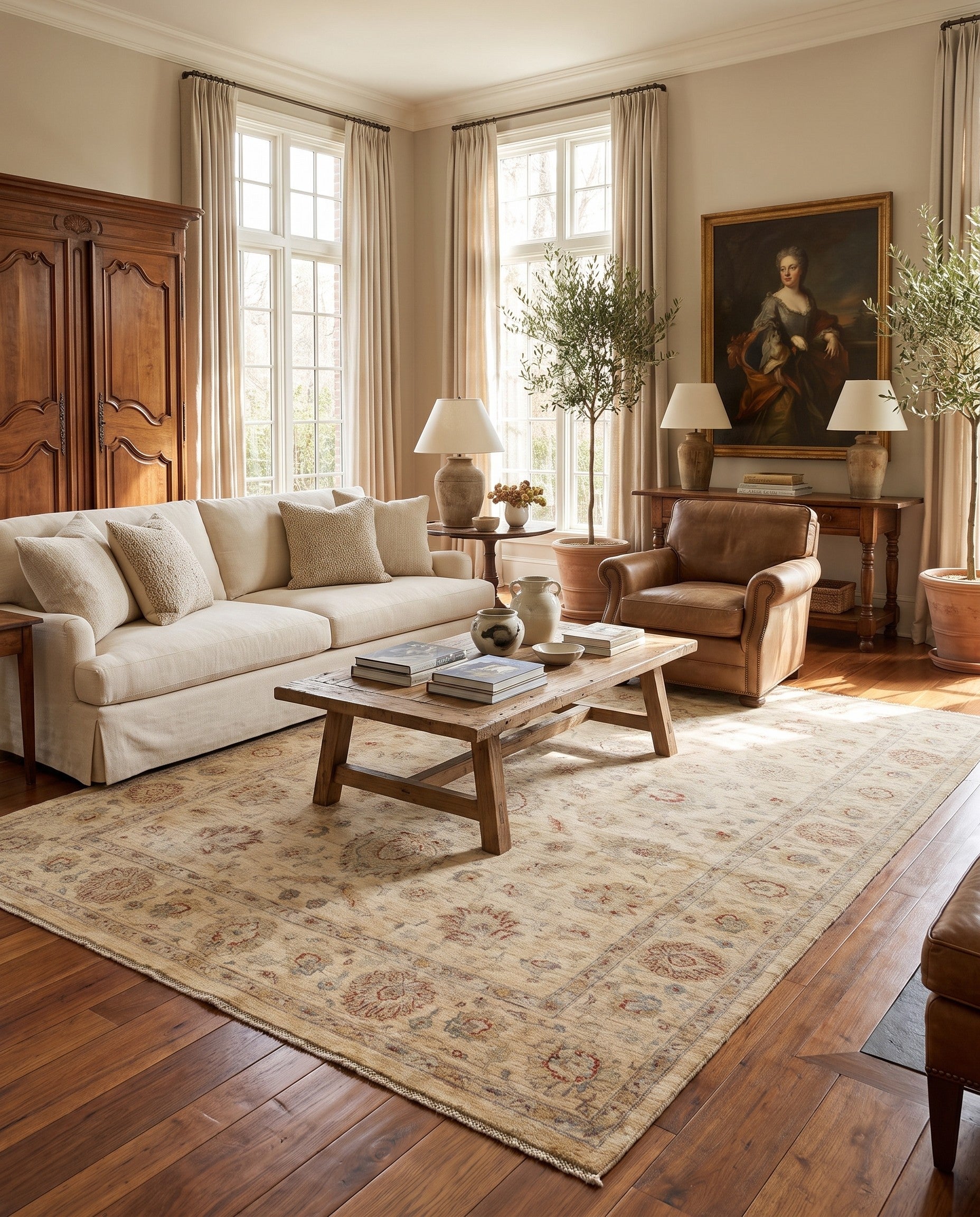 6' 7 x 9' 10 Hand Knotted Ziegler Rug