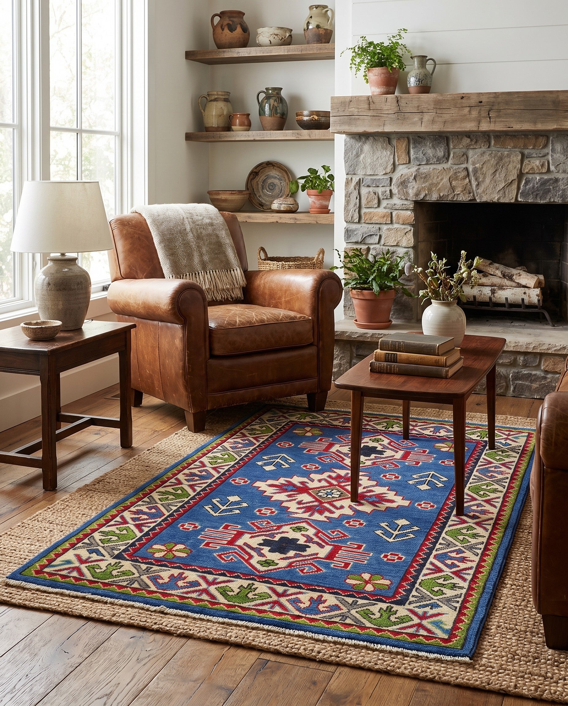2' 9 x 4' Hand Knotted Kazak Rug