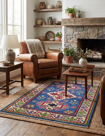 2' 9 x 4' Hand Knotted Kazak Rug