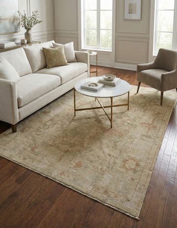 5' 2 x 7' Hand Knotted Oushak Wool Rug