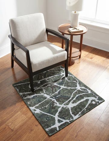 3' x 3' 10 Hand Knotted Ultra Vintage Persian Wool Square Rug