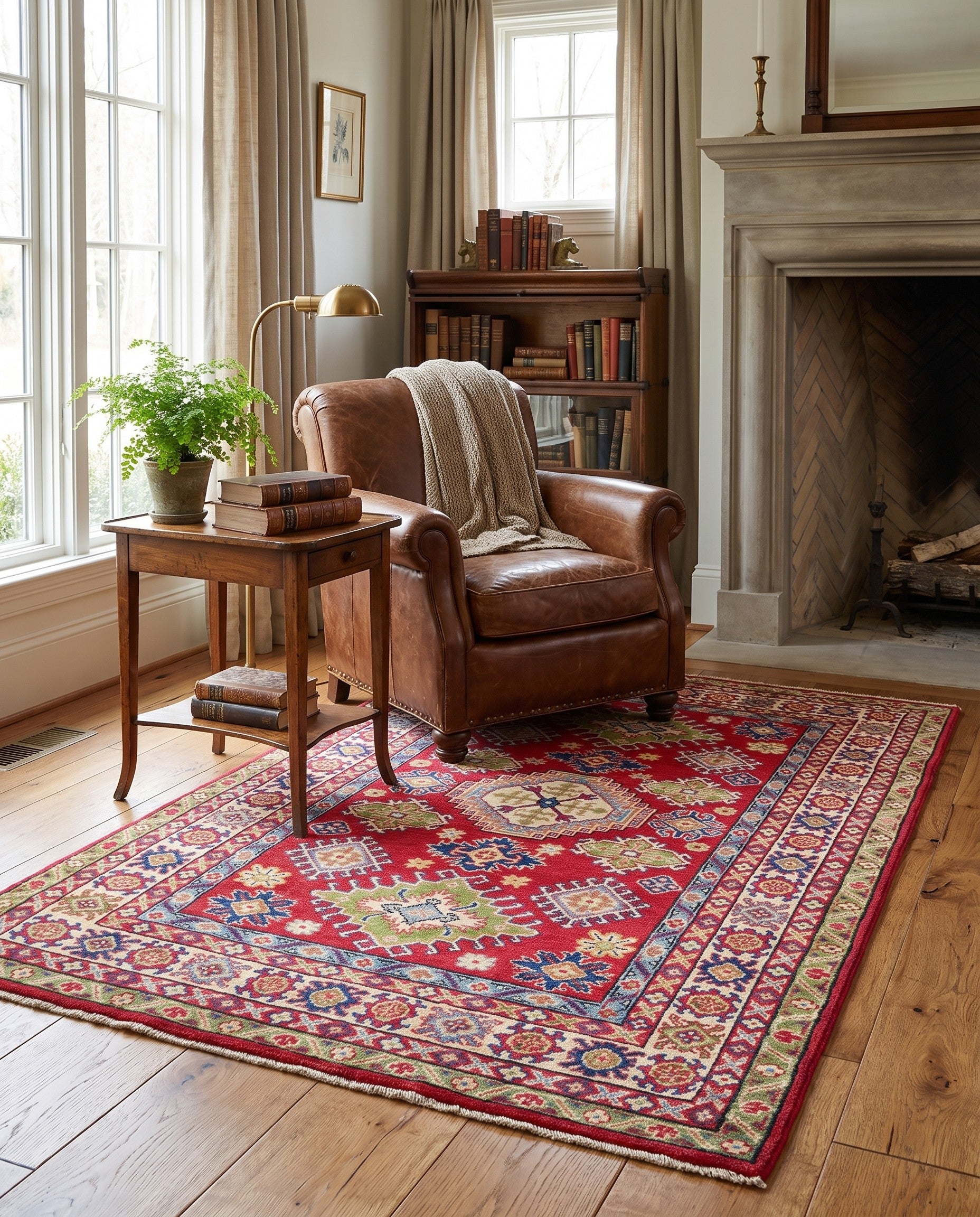 3' 11 x 6' 1 Hand Knotted Kazak Rug