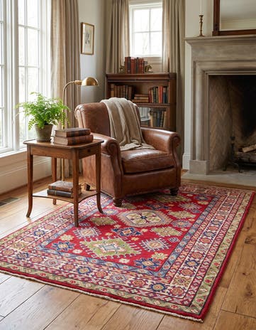 3' 11 x 6' 1 Hand Knotted Kazak Rug