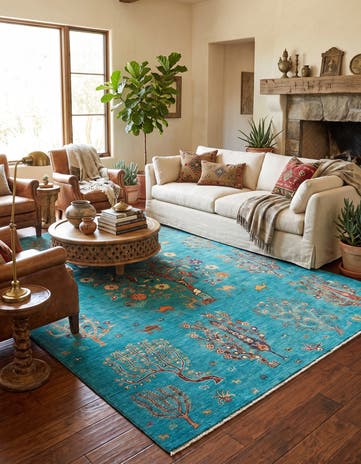 7' 1 x 9' 7 Hand Knotted Ariana Ziegler Rug