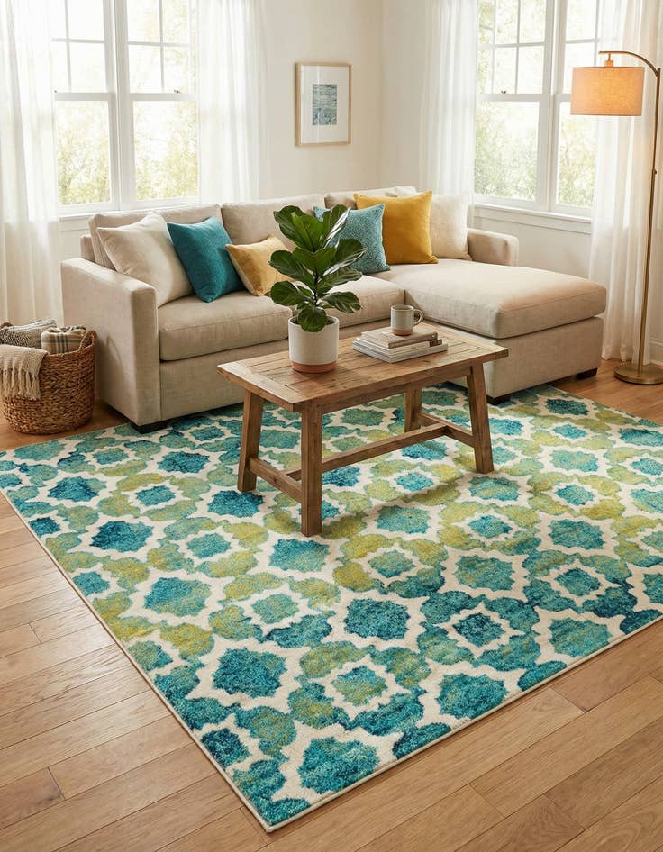 Detail image of 7' 10 x 7' 10 Azalea Square Rug