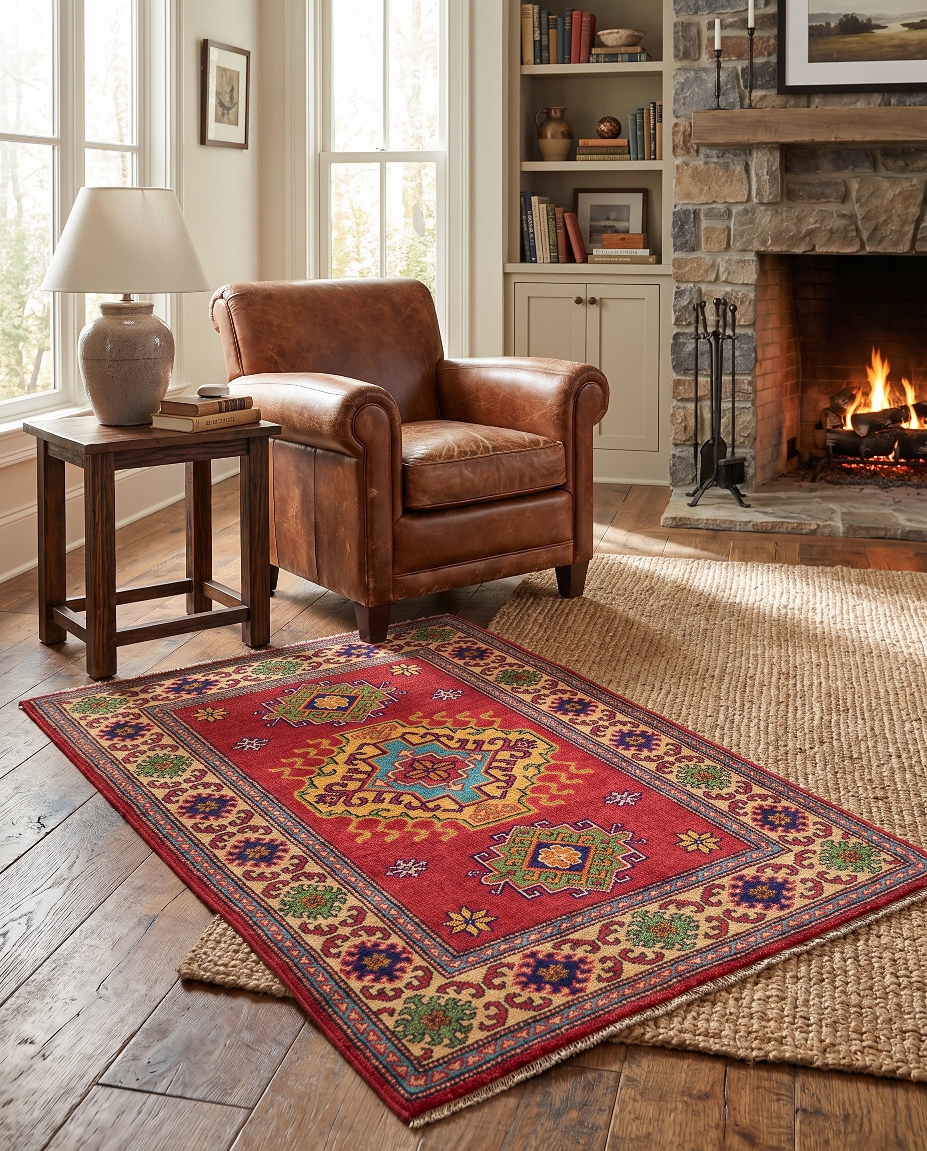 2' 9 x 4' 2 Hand Knotted Kazak Rug