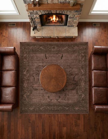 Brown Miranda Square Rug