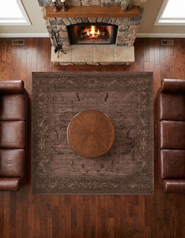 Brown Miranda Square Rug