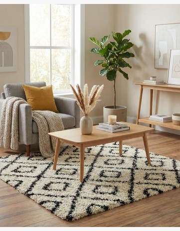 5' 3 x 5' 3 Trellis Shag Square Rug