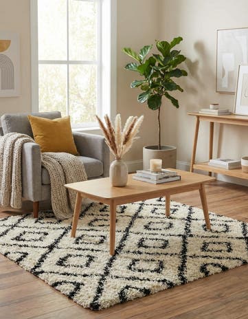 5' 3 x 5' 3 Lattice Shag Square Rug