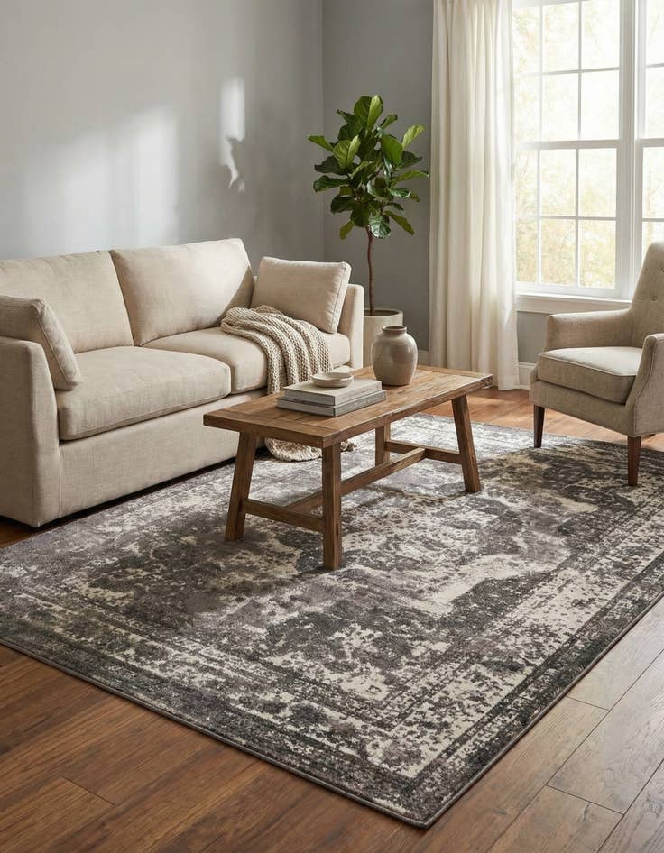 Detail image of 5' 3 x 8' Monaco Rug With Pad Bundle