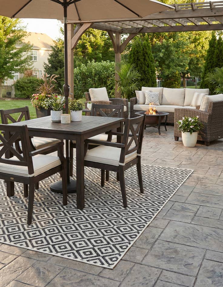 Detail image of 5' 3 x 8' Easy-Clean Jill Zarin Costa Rica Indoor / Outdoor Rug