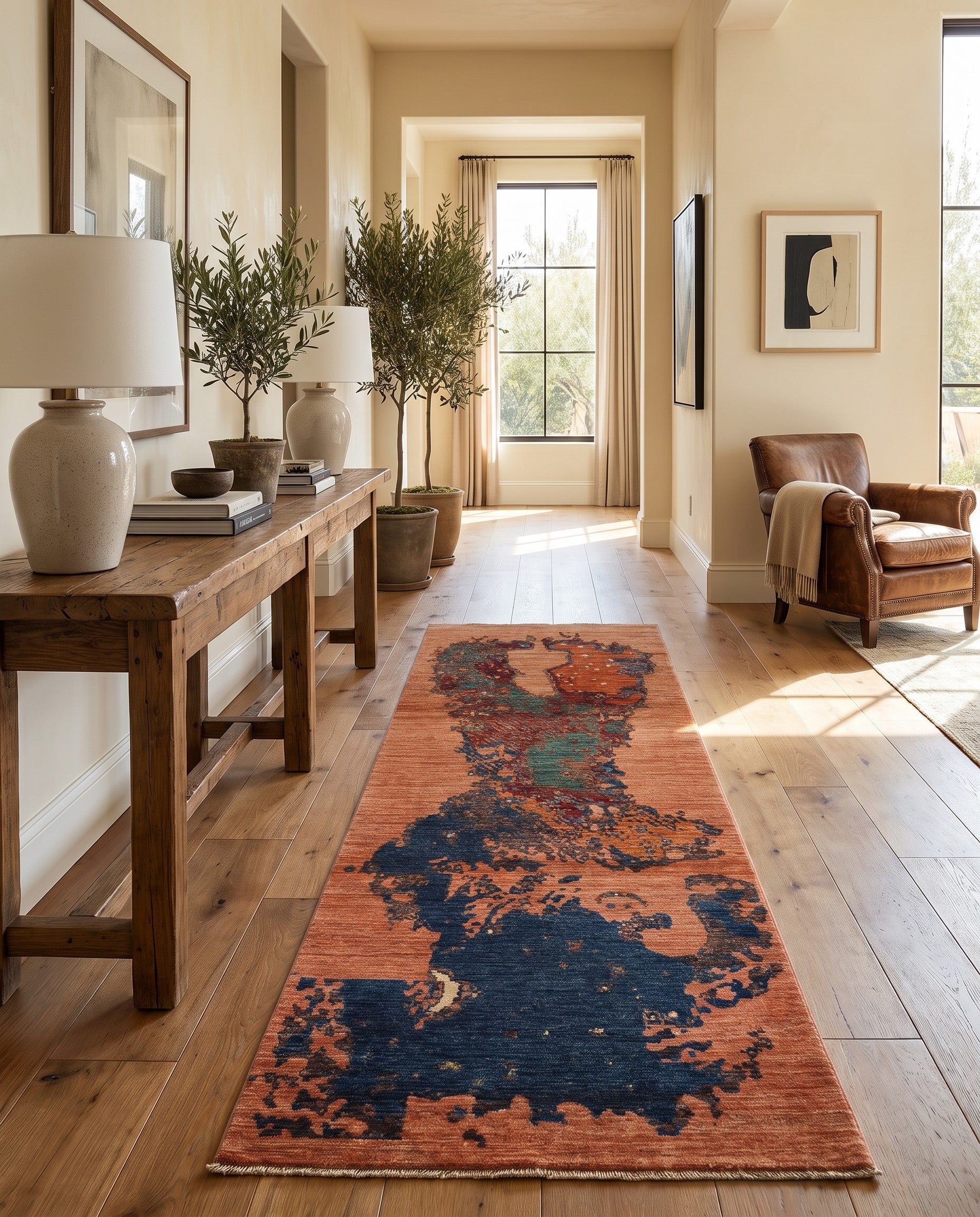 2' 7 x 8' 2 Hand Knotted Kazak Runner Rug