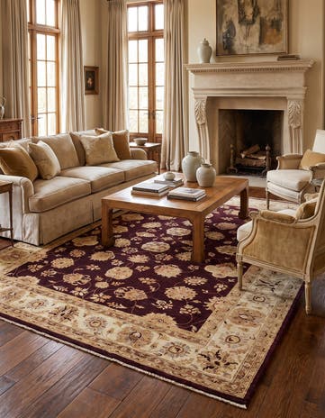 6' 9 x 9' 10 Hand Knotted Ziegler Rug