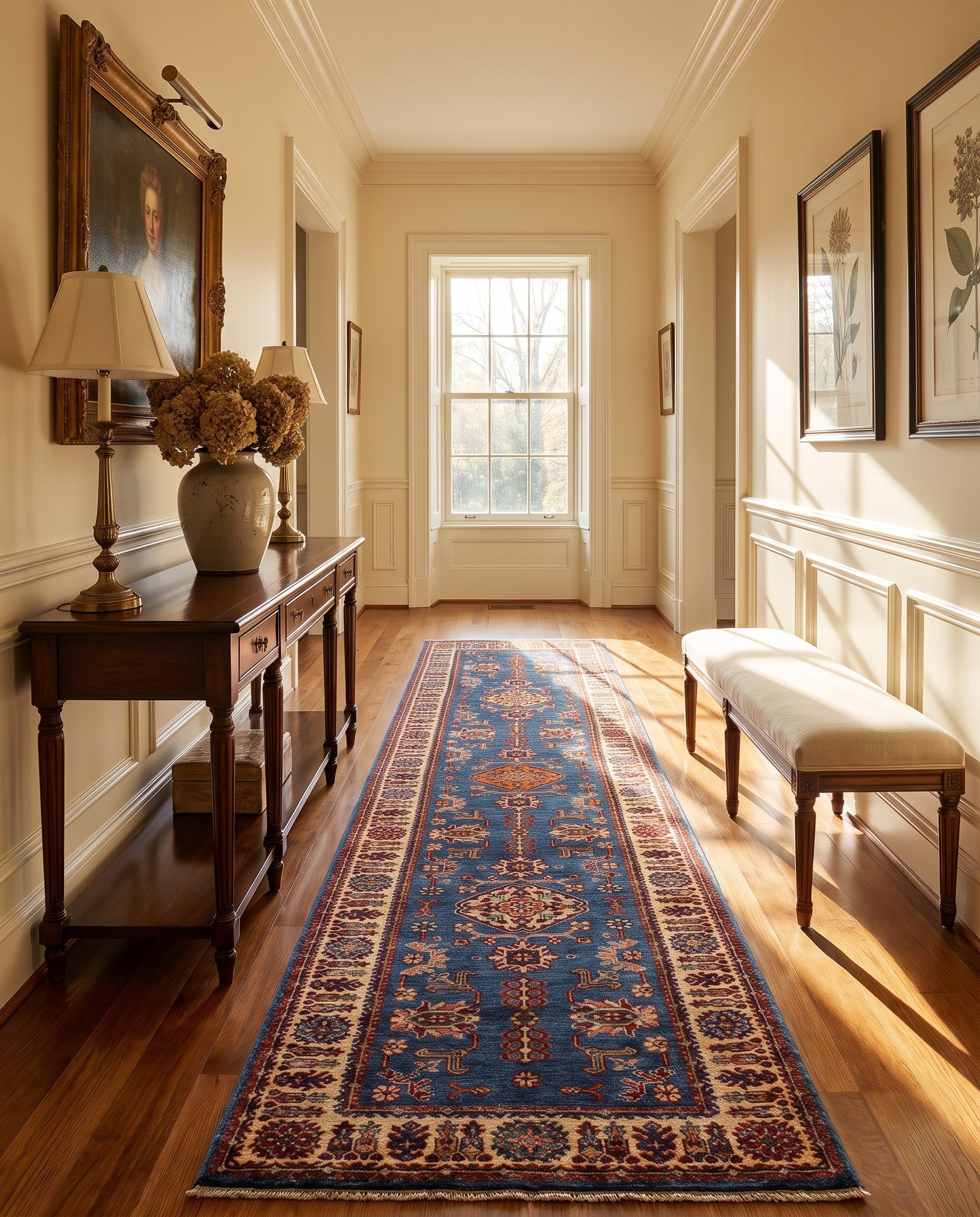 2' 7 x 10' Hand Knotted Kazak Runner Rug