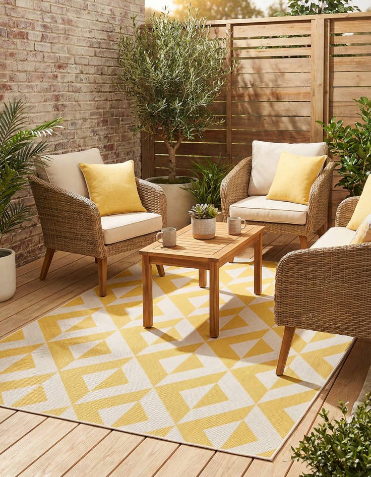 Detail image of 5' 3 x 8' Washable Jill Zarin Napa Indoor / Outdoor Rug