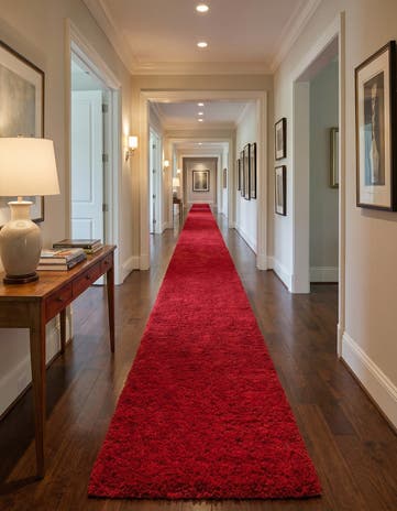 2' 7 x 19' 8 Solid Shag Runner Rug