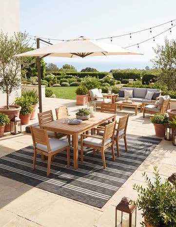 Charcoal Easy-Clean Jill Zarin Anguilla Indoor / Outdoor Rug