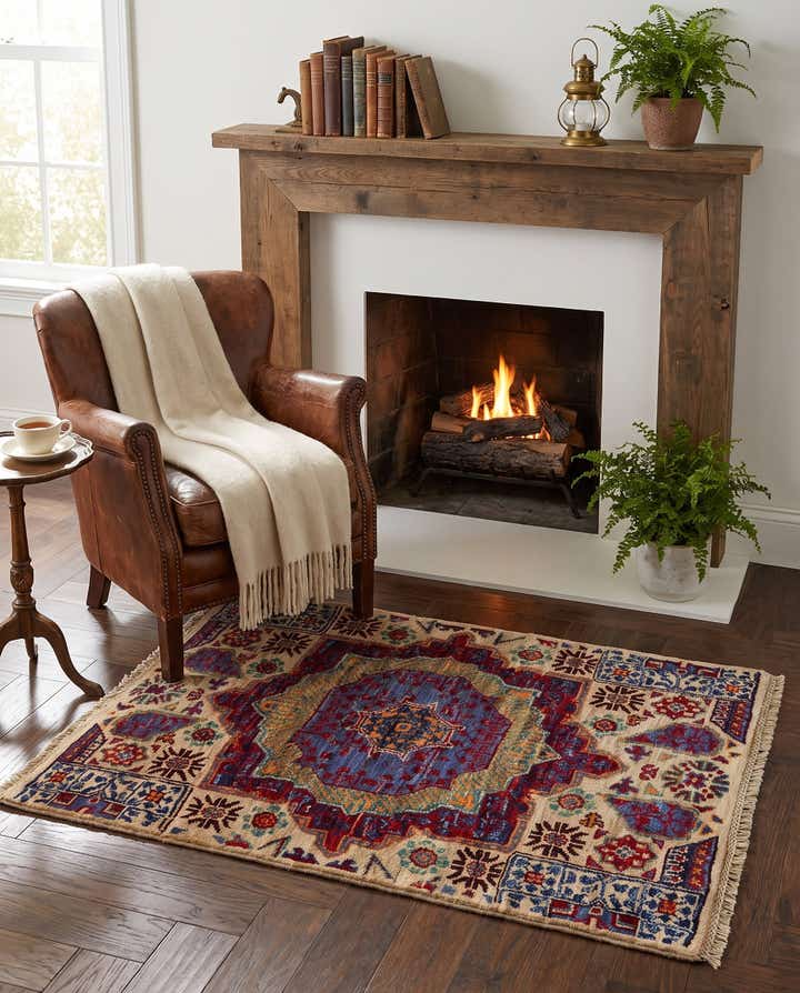 2' x 2' 10 Hand Knotted Mamluk Ziegler Rug