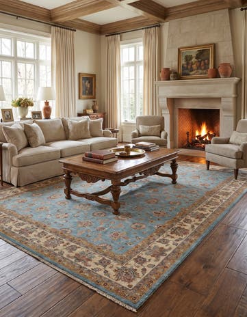 8' 3 x 11' 4 Hand Knotted Ziegler Rug