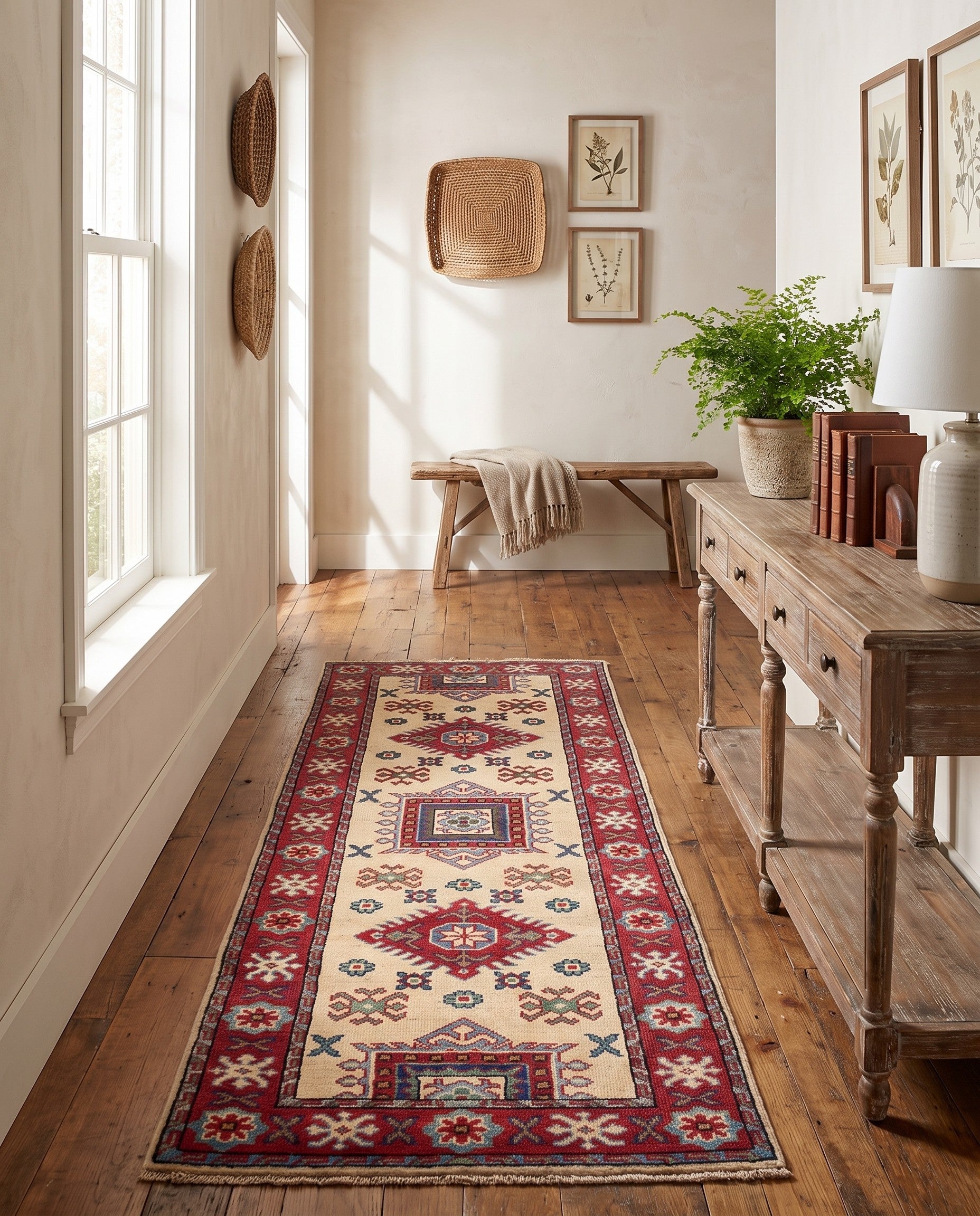 2' 1 x 5' 10 Hand Knotted Kazak Runner Rug