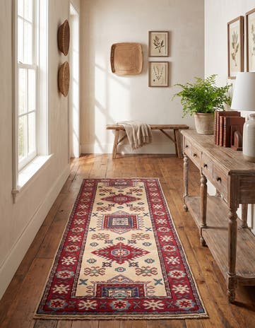 2' 1 x 5' 10 Hand Knotted Kazak Runner Rug